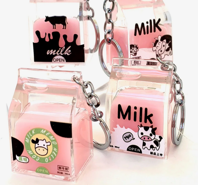 Pink Milk Key Charm