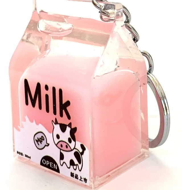 Pink Milk Key Charm