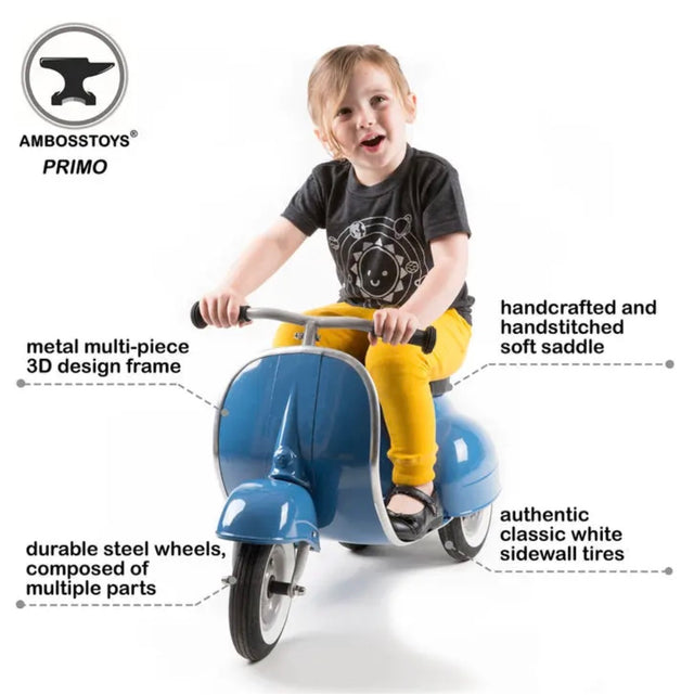 Primo Ride-On Toy in Blue w Black Seat