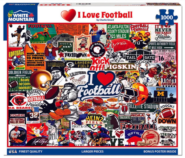 I Love Football - 1000 Piece Jigsaw Puzzle
