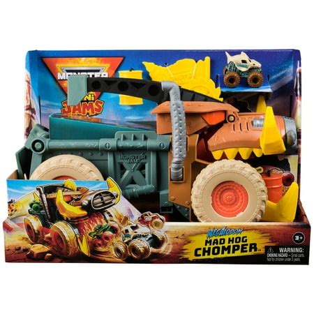 Monster Jam Mini Jam, Megalodon Mad Hog Chomper and Monster Truck