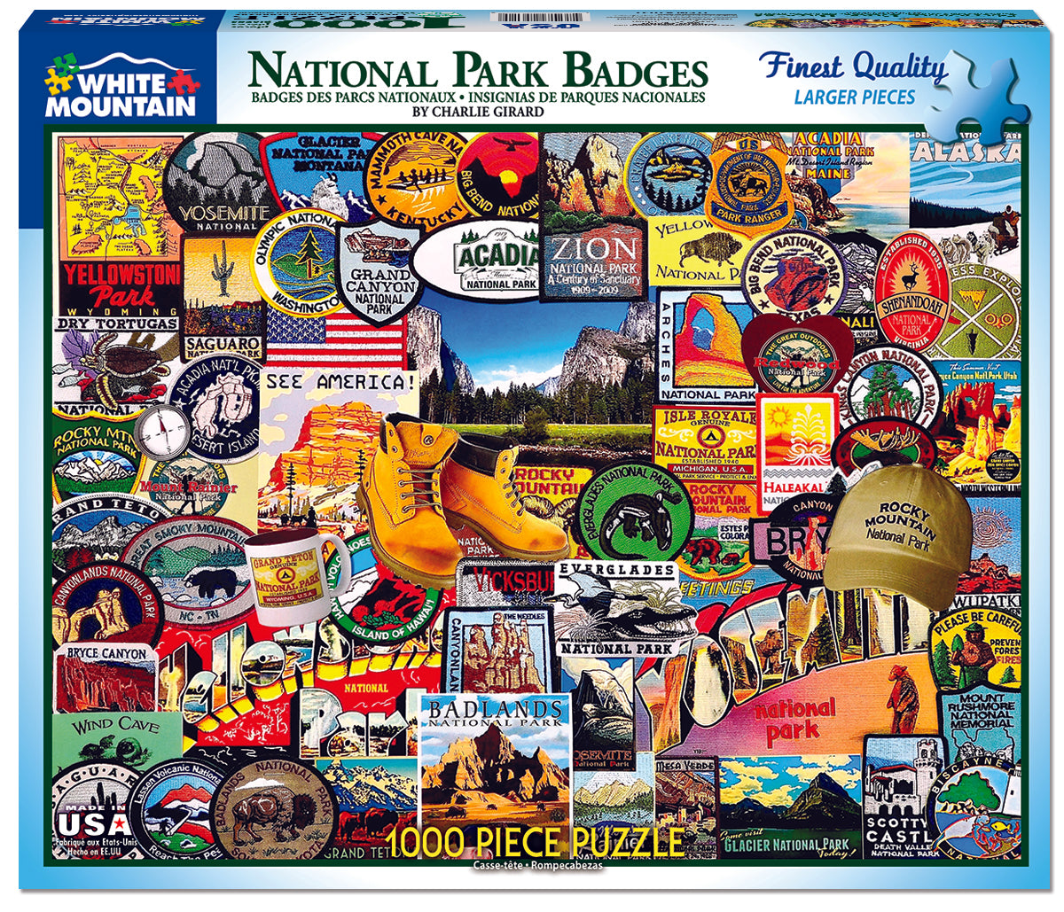 National Park Badges 1000 Pc Puzzle