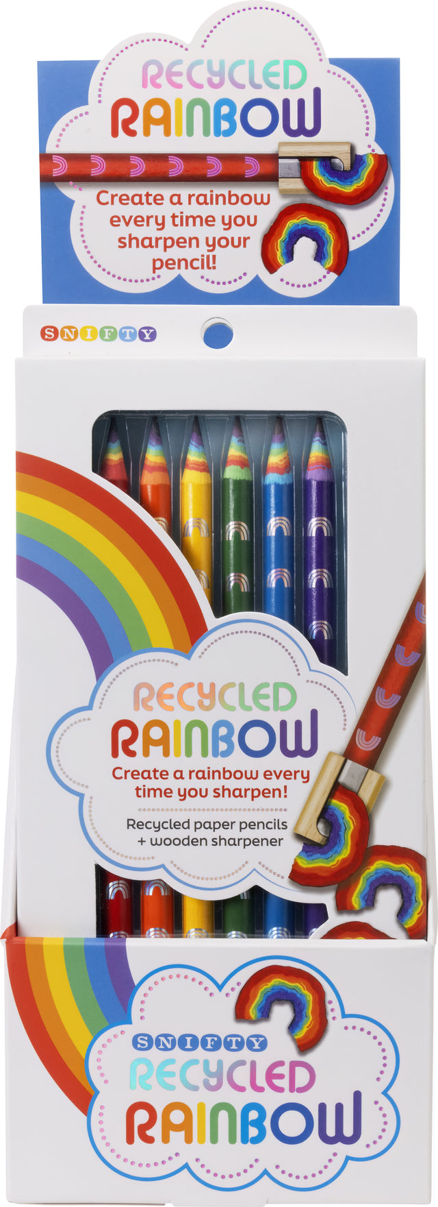 Recycled Rainbow Pencil Set