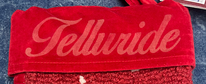 "Telluride" Laser Engraved Christmas Tree Christmas Stocking