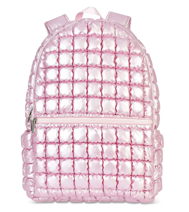 Icy Rose Puffer Backpack
