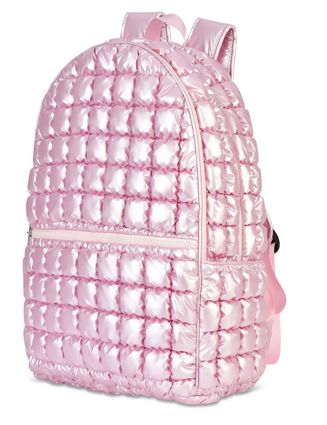 Icy Rose Puffer Backpack