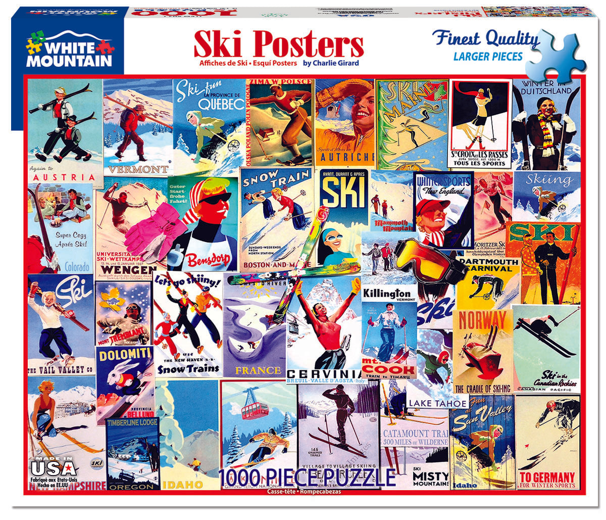 Ski Posters 1000 Pc Puzzle