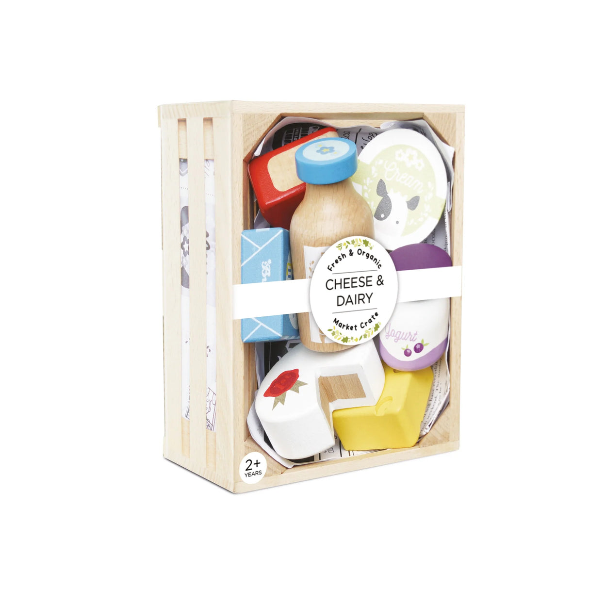 Cheese & Dairy - Wooden Market Crate