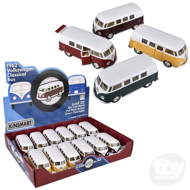 5" Die-Cast Pull Back 1962 VW Bus