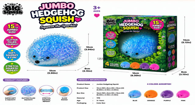 Big Squish Jumbo Hedgehog Squish