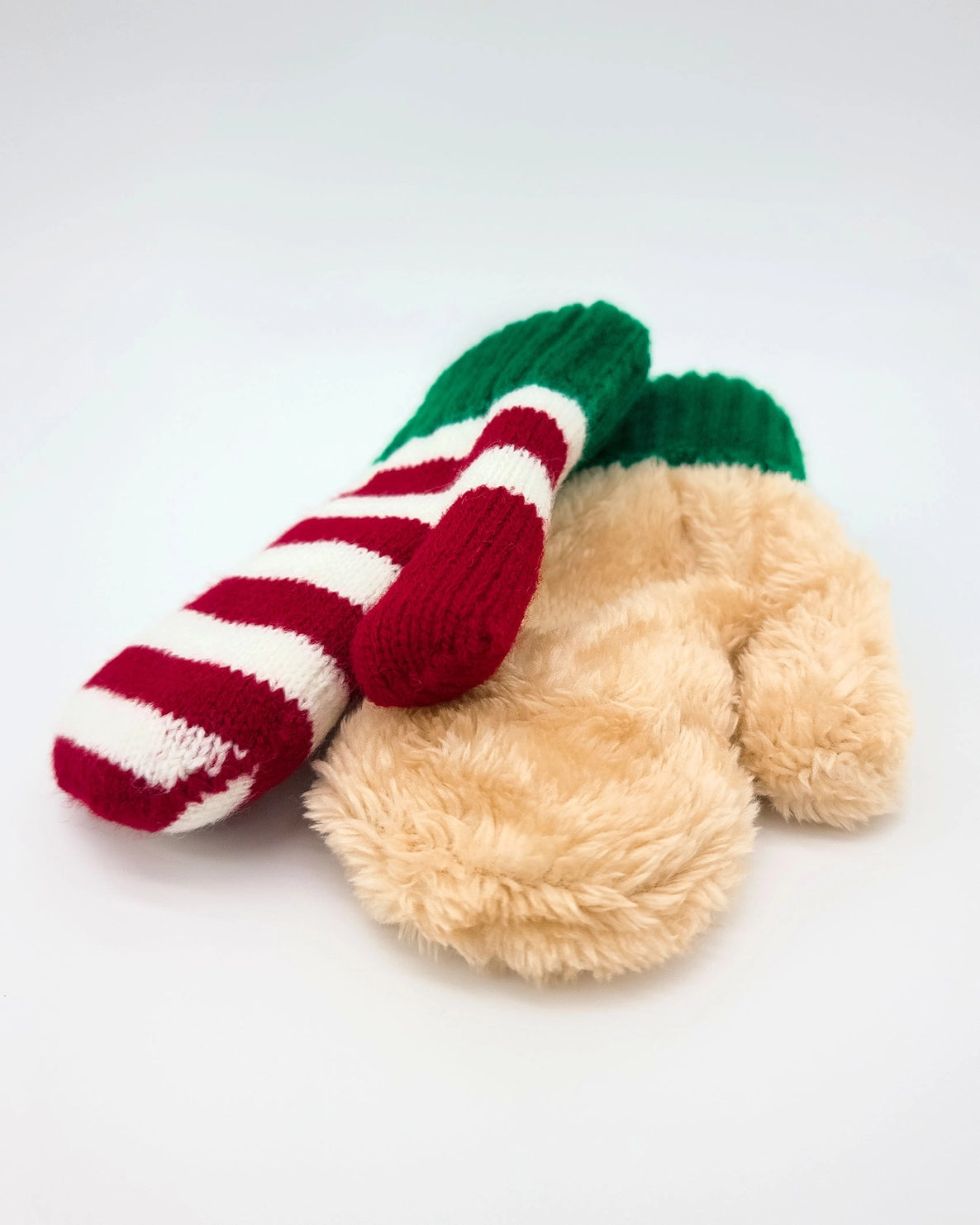 Knitted Christmas Mittens L - Elf