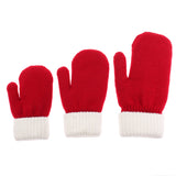 Knitted Christmas Mittens L - Santa