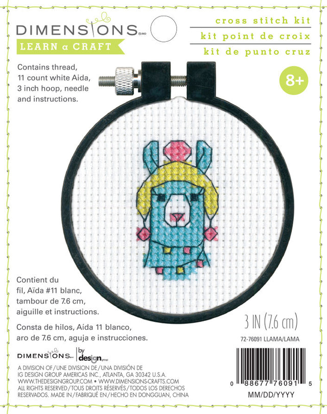 Llama Cross Stitch Hoop Kit