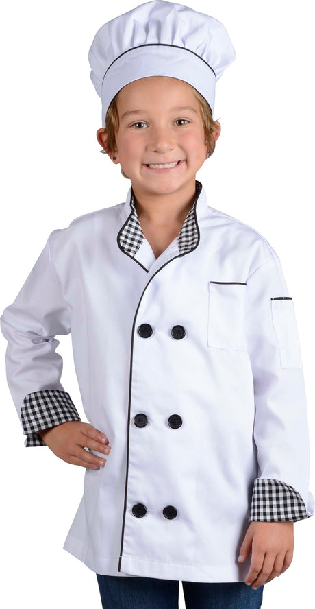 Jr. Chef Jacket w/ Hat, size Large