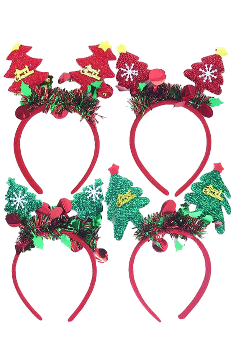 Merry Christmas Tree Novelty Head Bopper Hairband