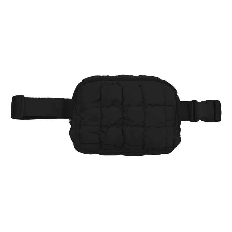 Karma Collection Puffer Waist Belt Bag - Black