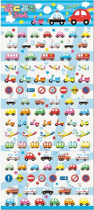 (24192) Mini Seal Puffy Sticker-Cars-10