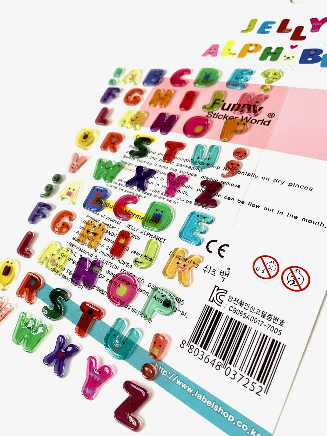 Jelly Alphabet Gel Stickers-12