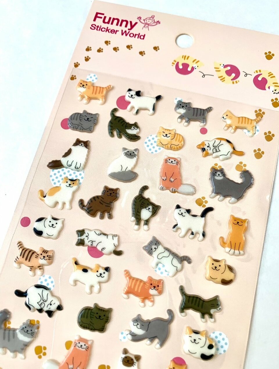 Cat Puffy Stickers-12