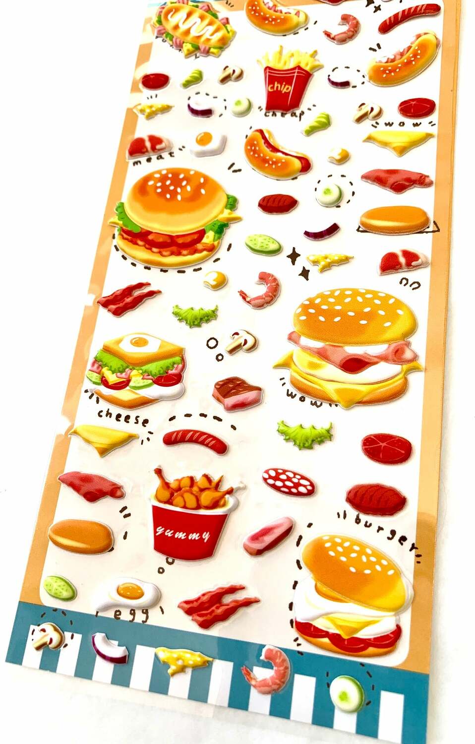 Burger Puffy Sticker