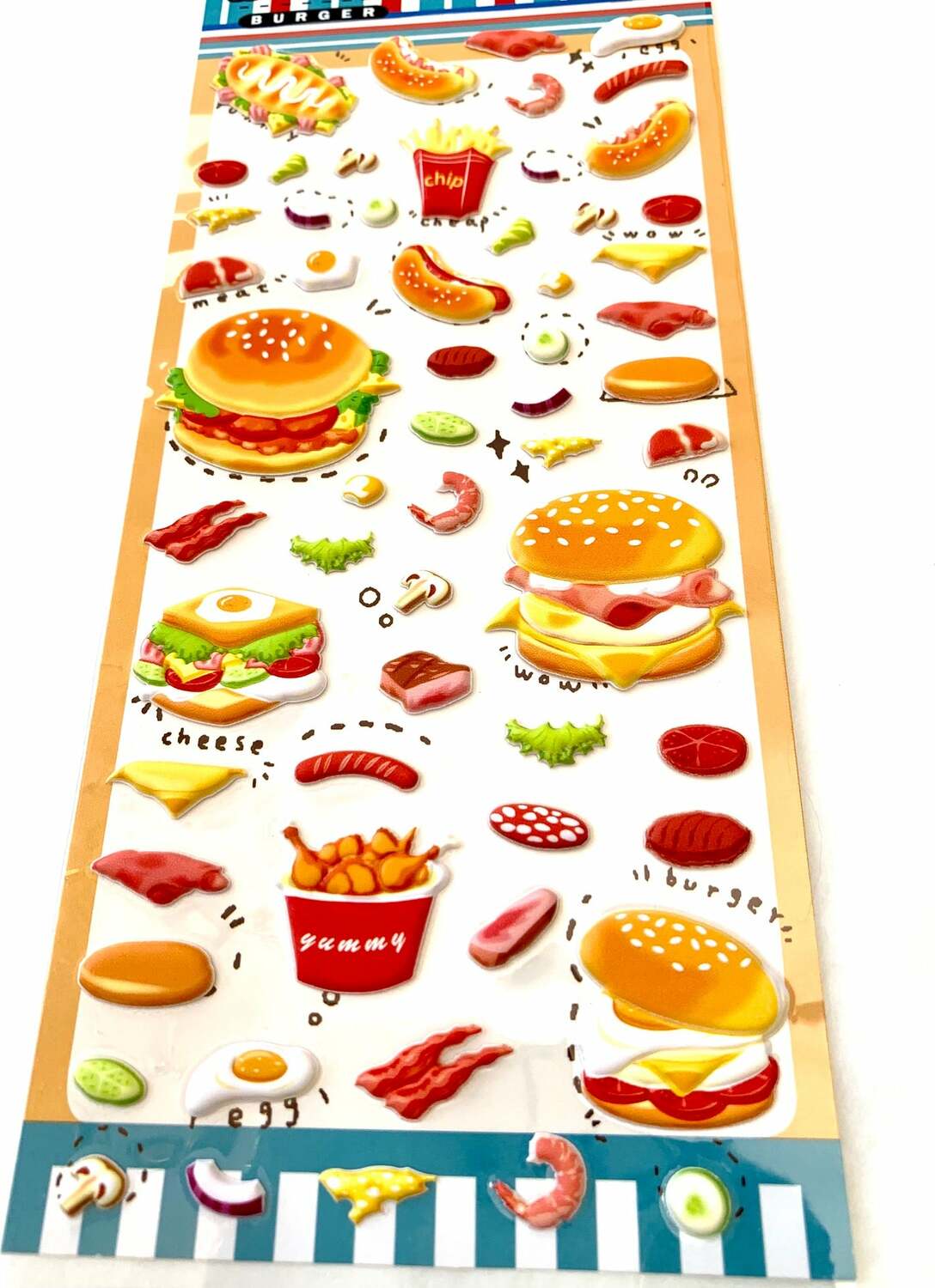 Burger Puffy Sticker