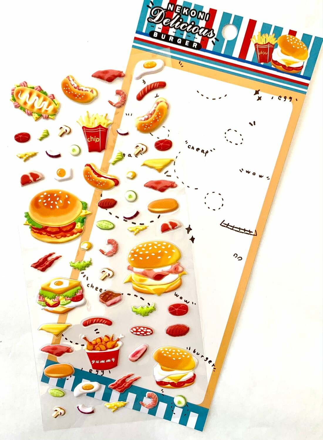 Burger Puffy Sticker