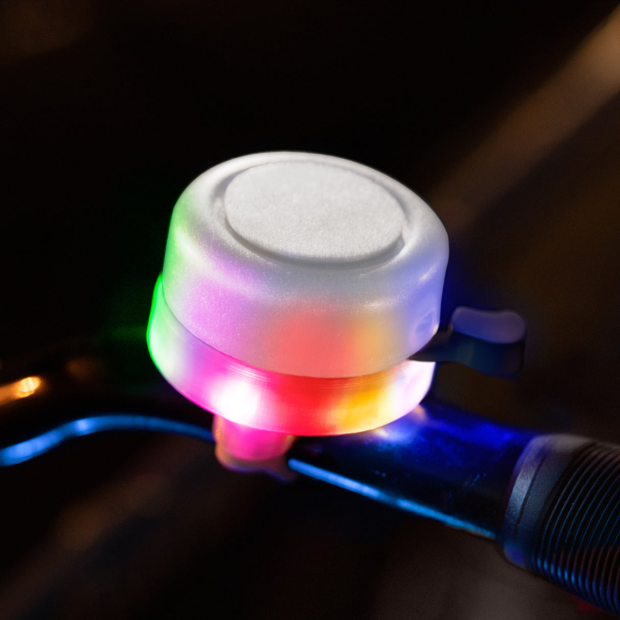 Bellbrightz White Bicycle Bell with Twinkling LEDs