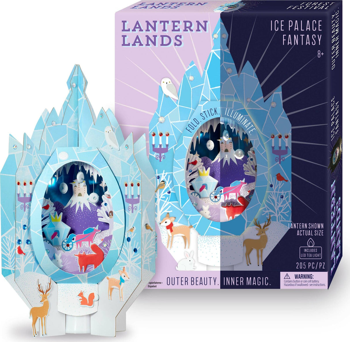 Lantern Lands Ice Palace Fantasy Light Up 3D Paper Lantern Craft Kit