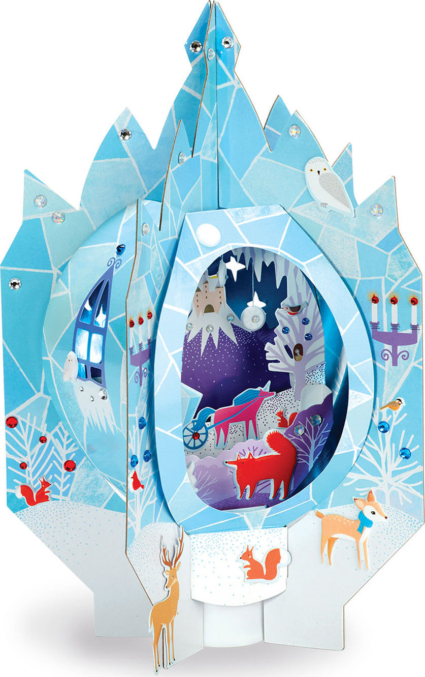 Lantern Lands Ice Palace Fantasy Light Up 3D Paper Lantern Craft Kit