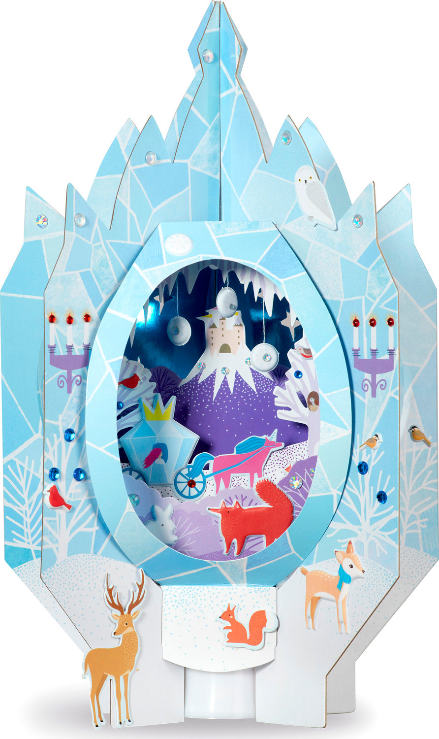 Lantern Lands Ice Palace Fantasy Light Up 3D Paper Lantern Craft Kit