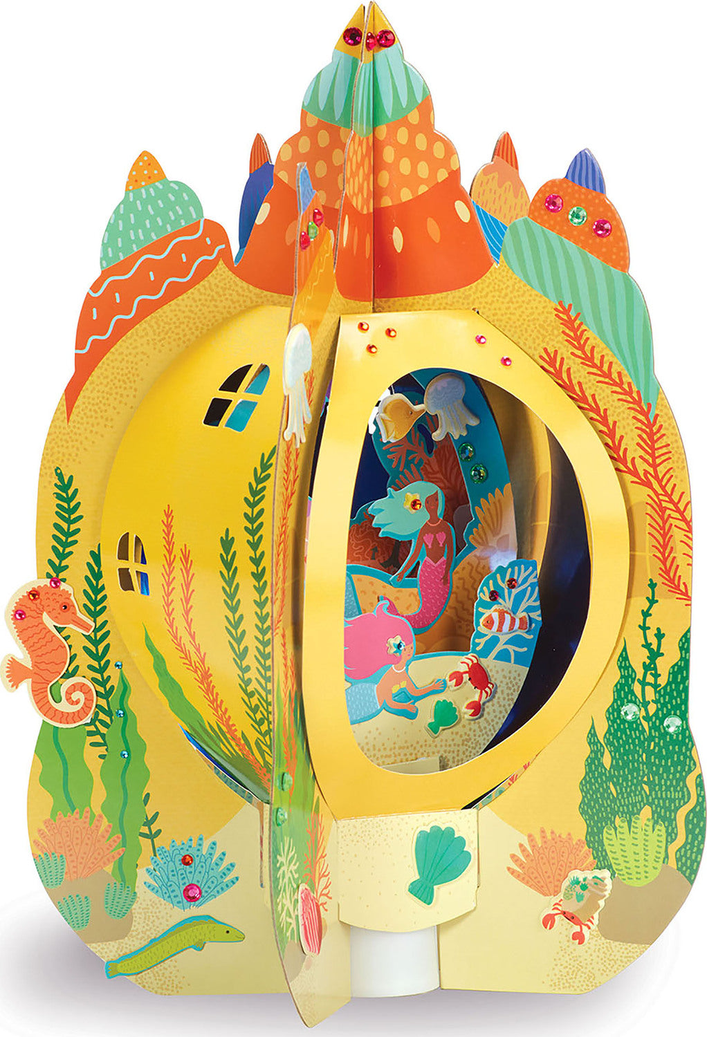 Lantern Lands Mermaid Castle Light Up 3D Paper Lantern Craft Kit