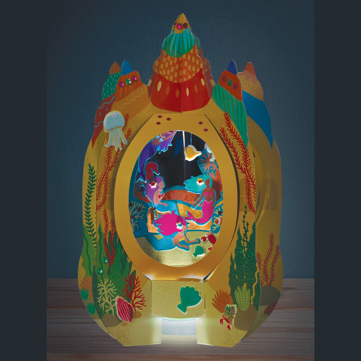 Lantern Lands Mermaid Castle Light Up 3D Paper Lantern Craft Kit