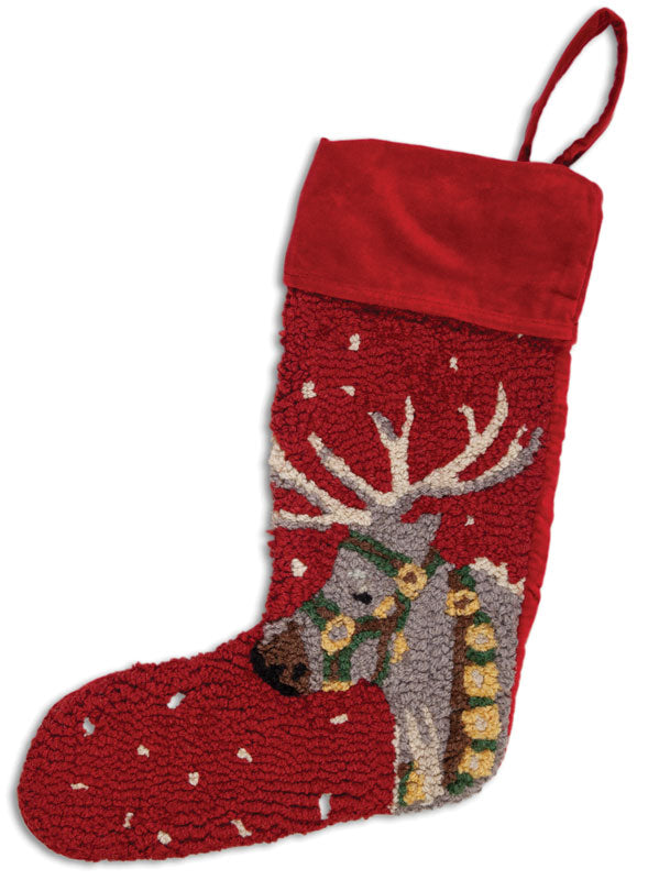 "Telluride" Laser Engraved Reindeer Christmas Stocking