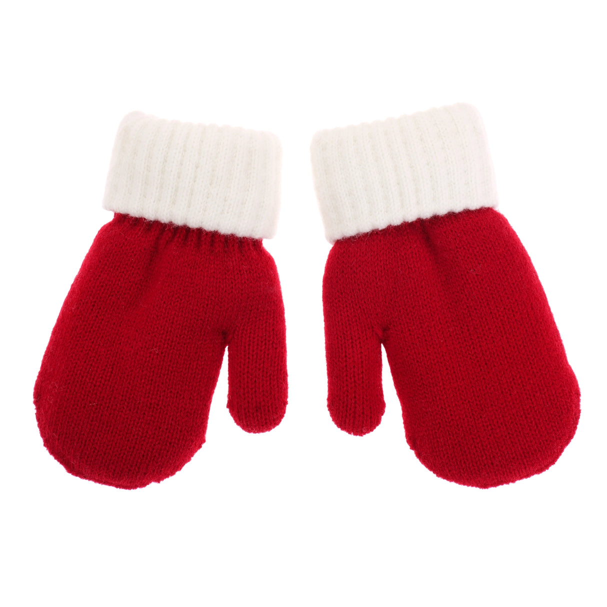 Knitted Christmas Mittens L - Santa