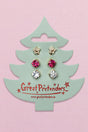 Holiday Tree Clip on Earrings (3 sets)