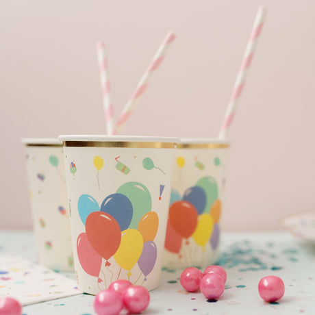 Party Cups - Happy Birthday (8 Pcs)