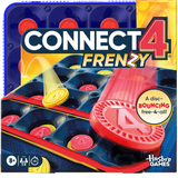 Box of Connect 4 Frenzy game with colorful discs and Hasbro Games branding.