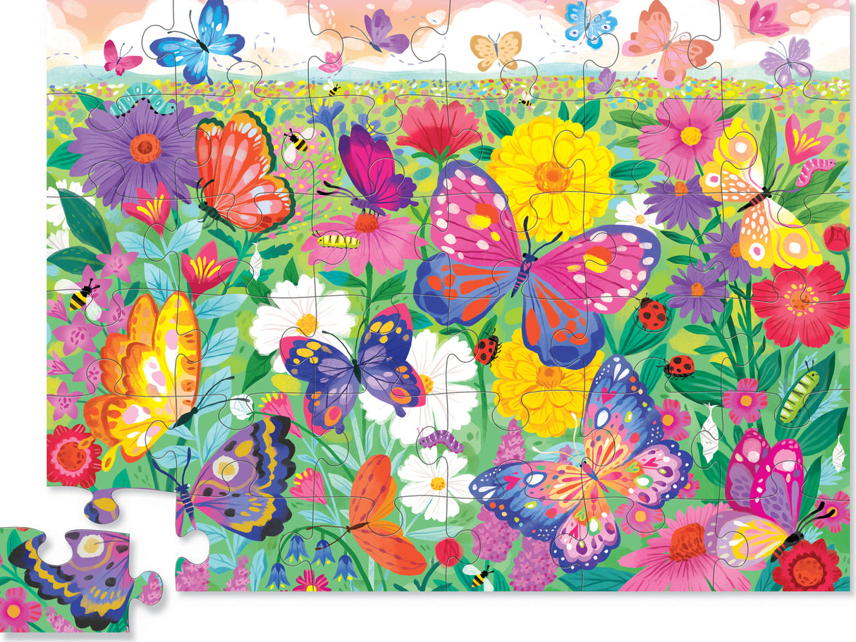 36-Pc Puzzle - Butterfly Garden (Foil Stamped)