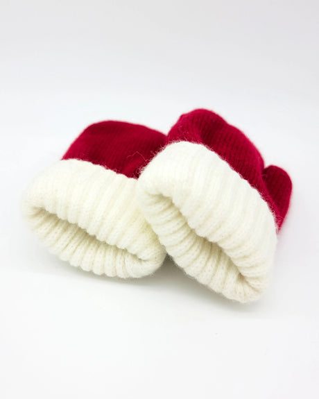 Knitted Christmas Mittens L - Santa