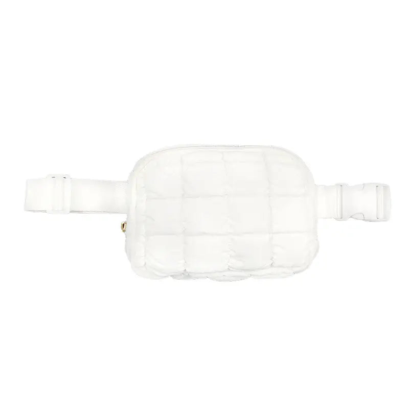 Karma Collection Puffer Waist Belt Bag - Clean White