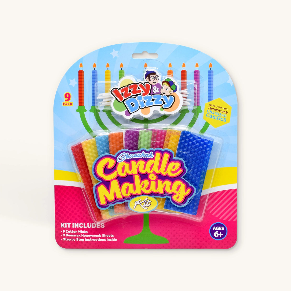 Chanukah Candle Making Kit - 9 Pack