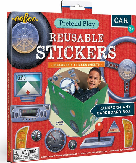 Car Pretend Play Reusable Sticker Set