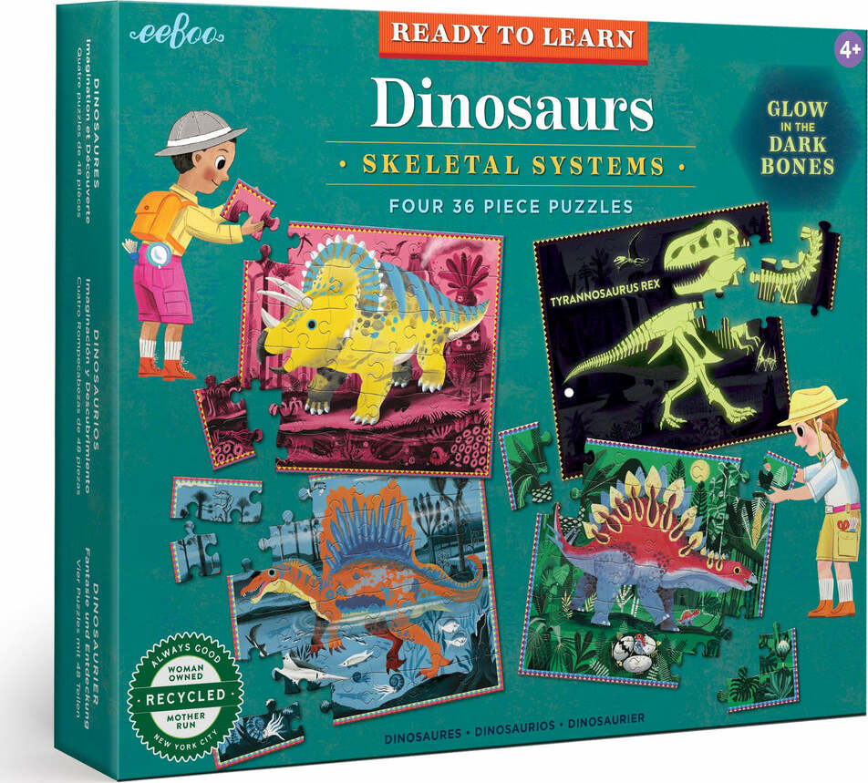 Dinosaurs Ready to Learn 36 Piece 4 Puzzle Set