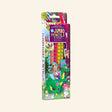 eBoo Fairytale Dragon 6 Jumbo Pencils in illustrated retail packaging showing a green dragon, fairytale characters, six double-sided fluorescent and metallic pencils, and a jumbo pencil sharpener included.
