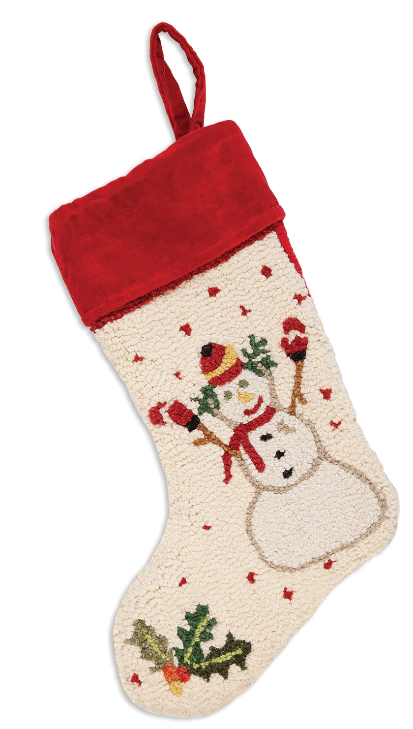 "Telluride" Laser Engraved Snowman Christmas Stocking