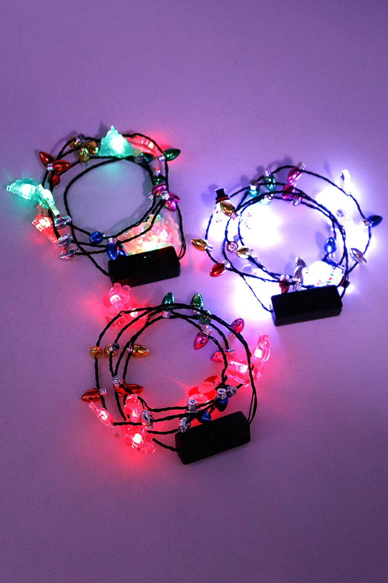 Christmas LED Mini String Light Bulb Necklace