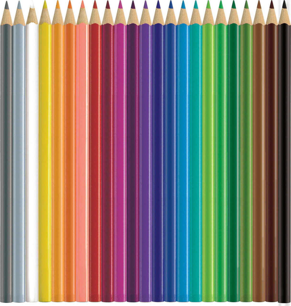 24 Triangular Colored EcoPencils