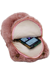 Teddy Bear Fuzzy Faux Fur Versatile Crossbody Bag Asst.