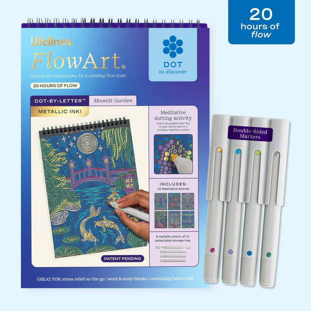 FlowArt: Dot-by-Letter, Moonlit Garden (Metallic)