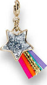 Gold Glitter Shooting Star Charm